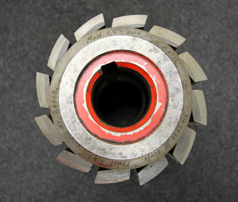 SAAZOR Stollenwälzfräser involute spline hob Vorfräser m= 2,5mm BP III LKN