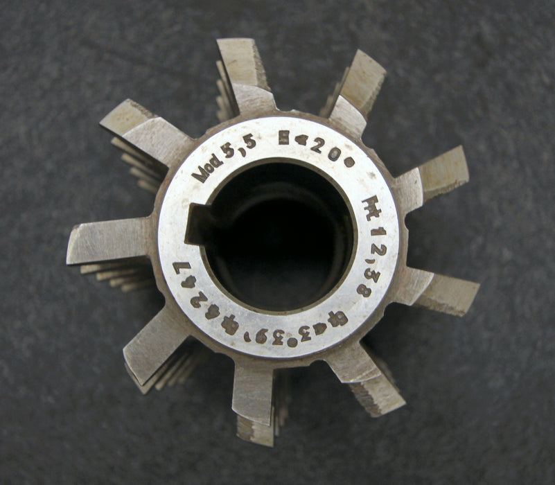Vollstahlwälzfräser gear hob m= 5,5mm 20° EGW Ø100x100xØ32mm mit LKN 1gg. Rechts