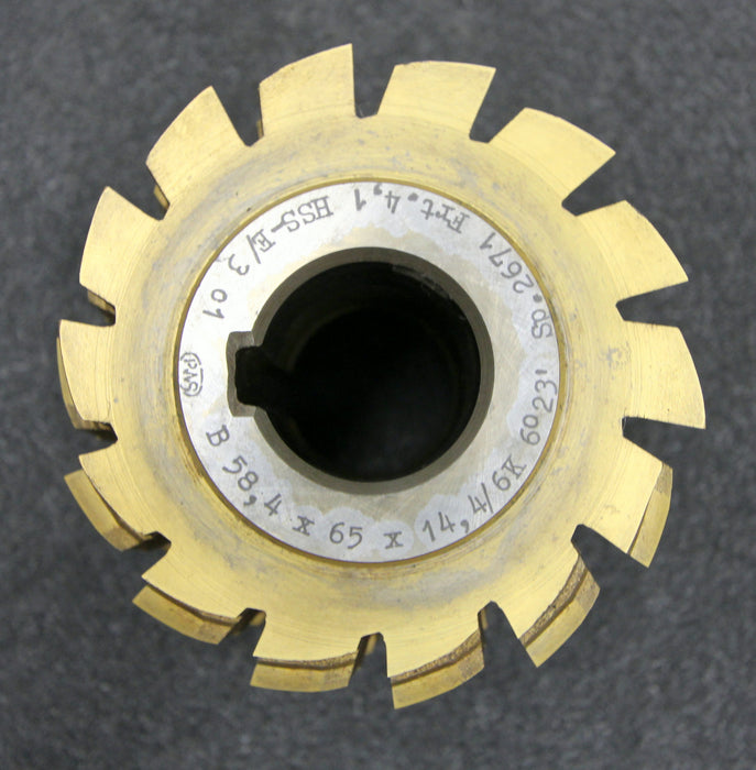 PWS Keilwellenwälzfräser spline hob 6 Keile 58,4x65x14,4 Höcker Ø100x90xØ32mm