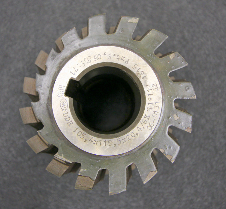 PWS Keilwellenwälzfräser spline hob 6 Keile 105,4x119,5x20,4 mit Höcker 1gg. Re