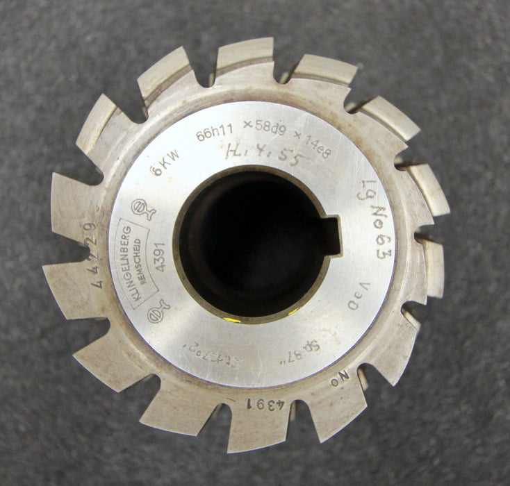 KLINGELNBERG Keilwellenwälzfräser spline hob 6 Keile 66x58x14 Höcker LKN 1gg. Re