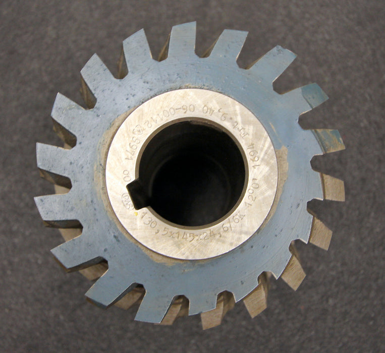 PWS Keilwellenwälzfräser spline hob 6 Keile 130,5x145x24,6 mit Höcker 1gg. Re.