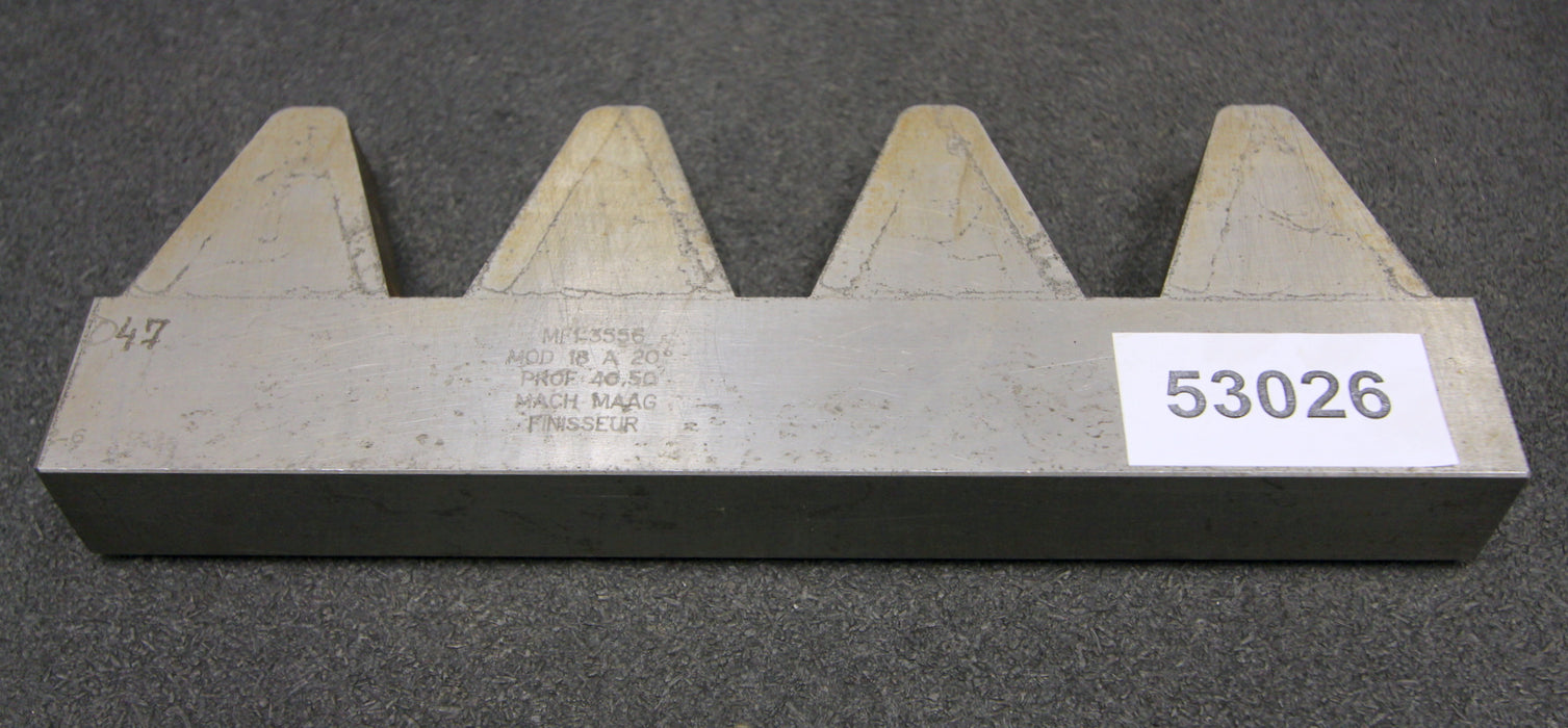 Hobelkamm rack cutter m= 18 Angle 20° Profiltiefe 40,50