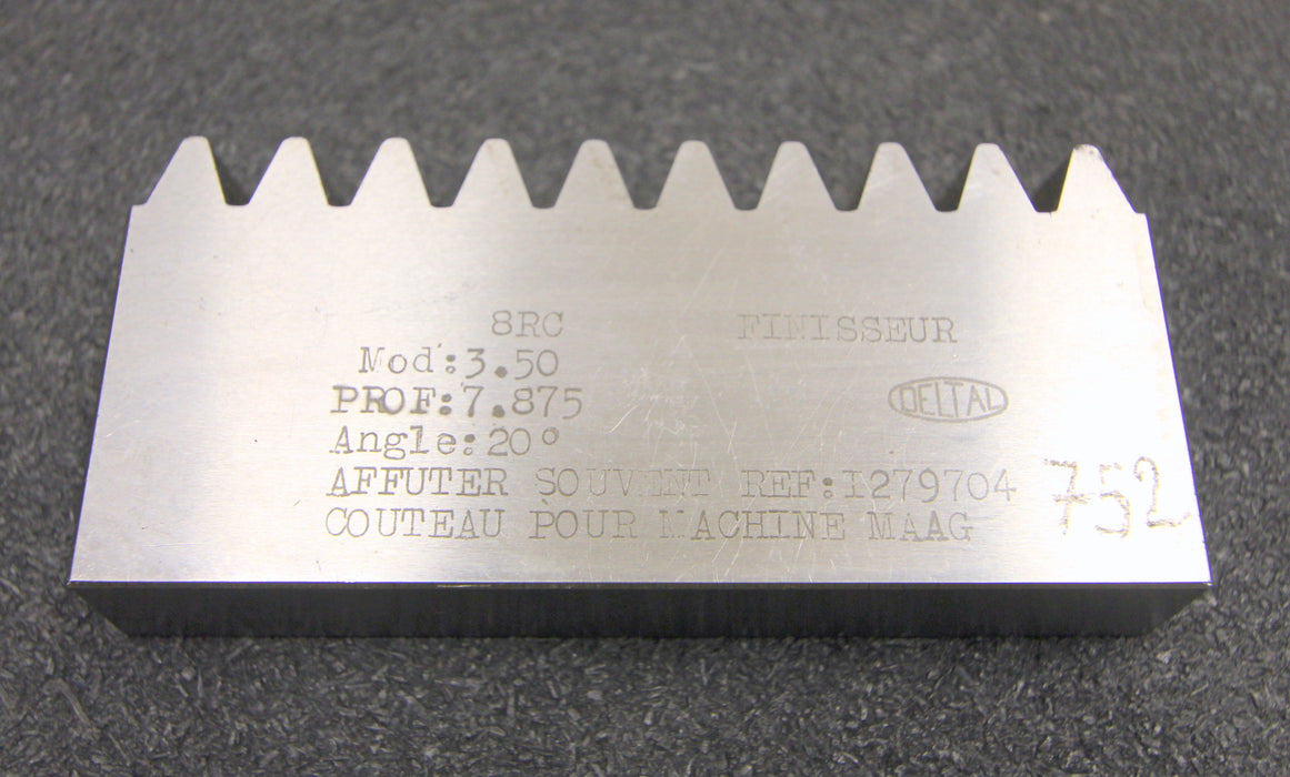 DELTAL Hobelkamm rack cutter f. MAAG-Wälzhobelmaschinen m= 3,50 Angle 20° 110x20mm