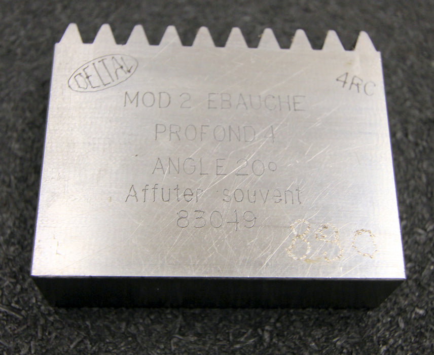 DELTAL Hobelkamm rack cutter m= 2 Angle 20° 63x20mm