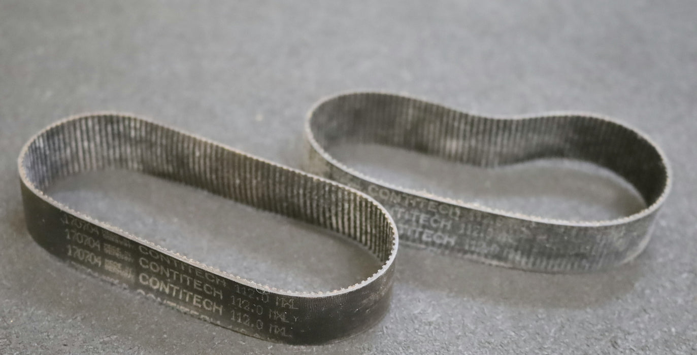 CONTITECH 2xZahnriemen 2x Timing belt 112.0MXL Länge 284,48mm Breite 20mm