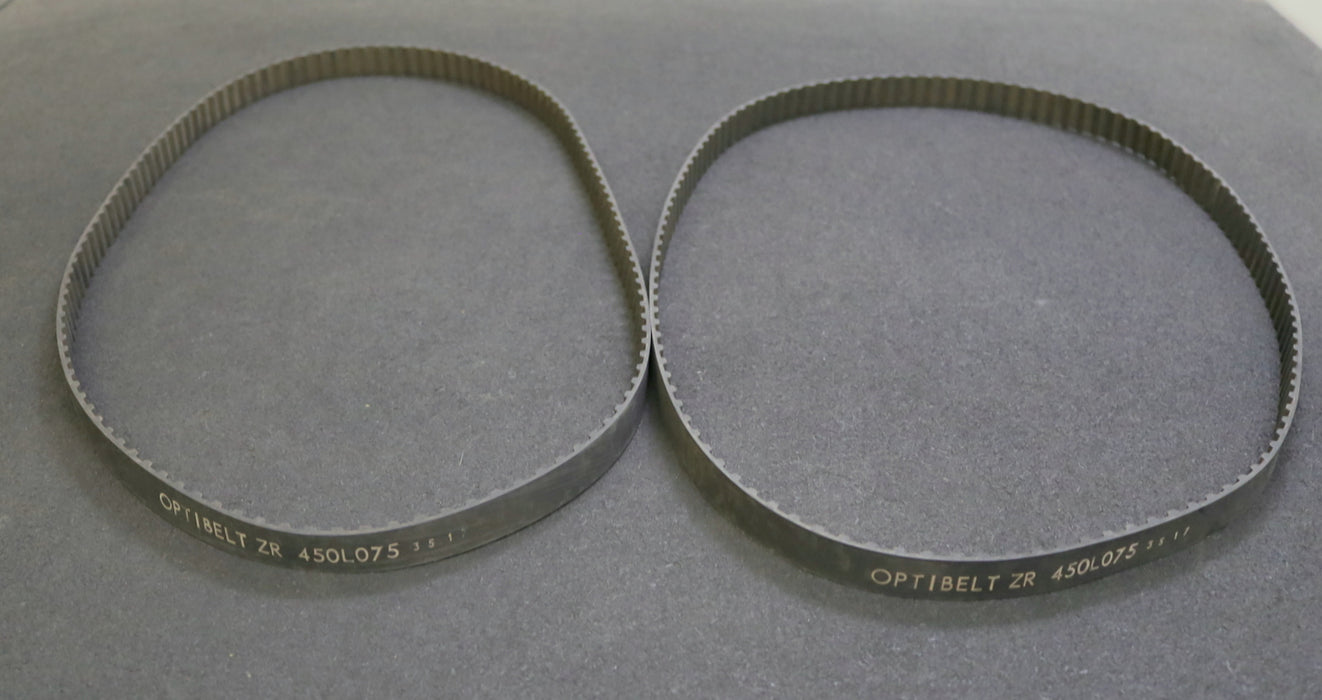 OPTIBELT 2x Zahnriemen 2x Timing belt 450L 075 Länge 1143mm Breite 19,05mm