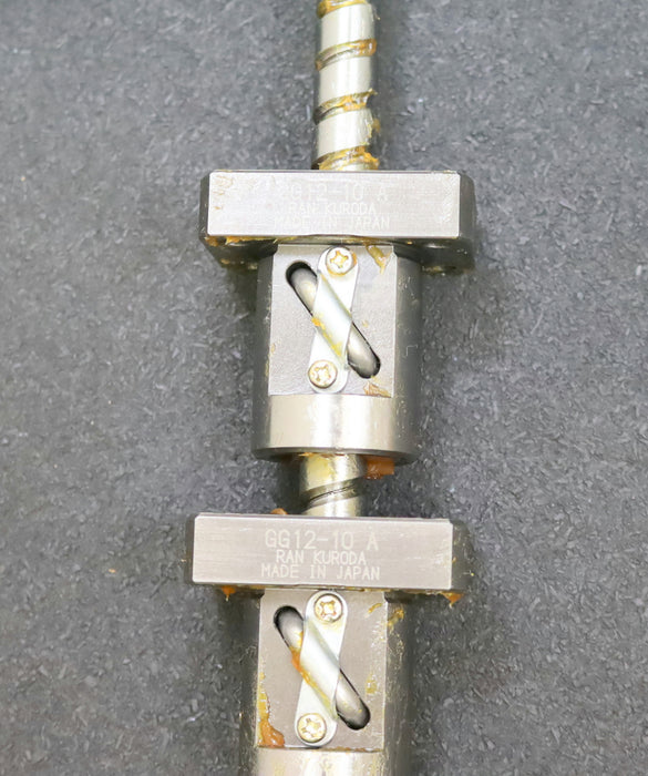 KURODA / JAPAN Kugelrollspindel mit 3x Mutter Model No. GG1210AS-BALR-0605A-3NUT