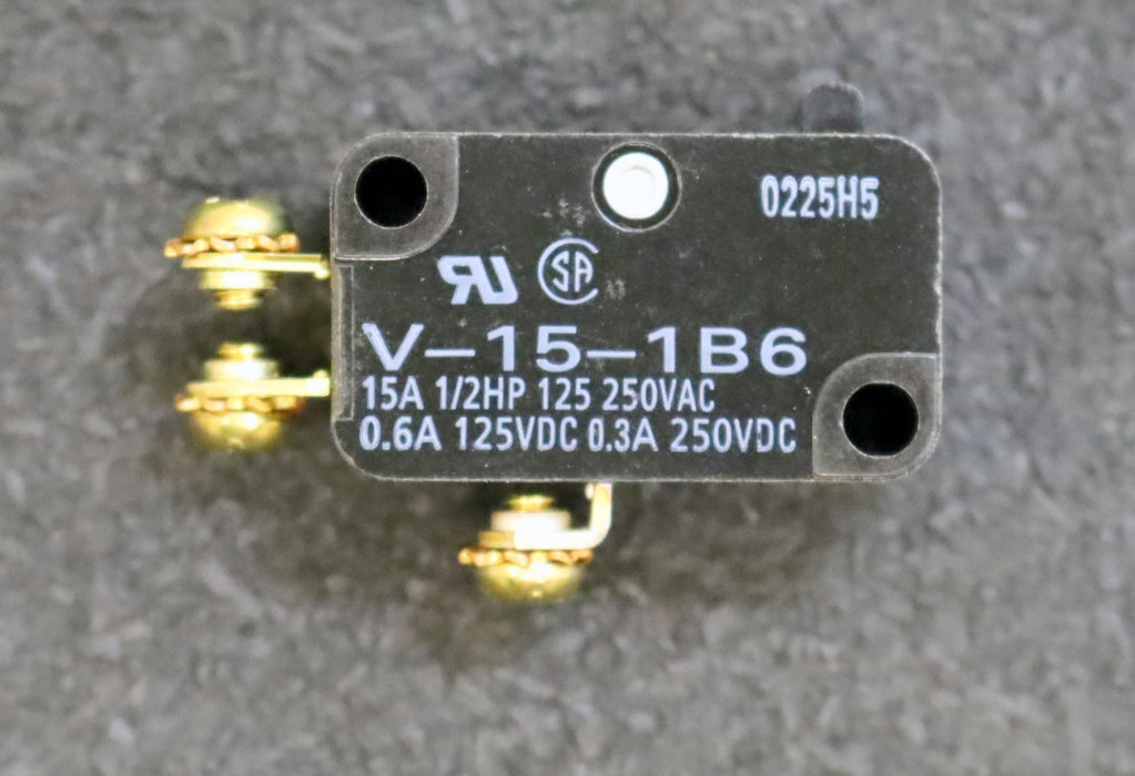 OMRON Mikroschalter V-15-1B Art.Nr. 2348627 15A 1/2HP 125 250VAC 0m6A 125VDC