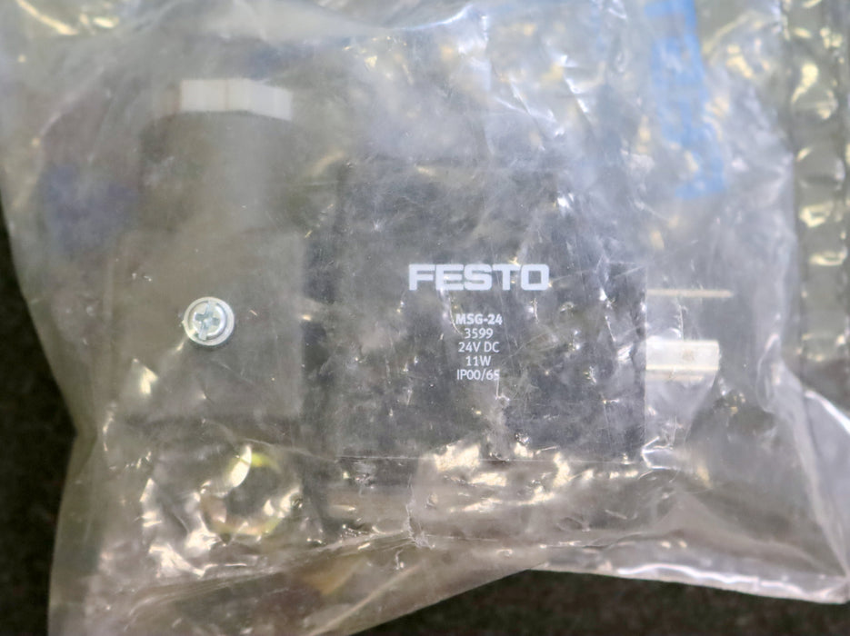 FESTO Magnetspule mit Stecker MSG-24 Art.Nr. 3599 24VDC 11W IP00/65 unbenutzt