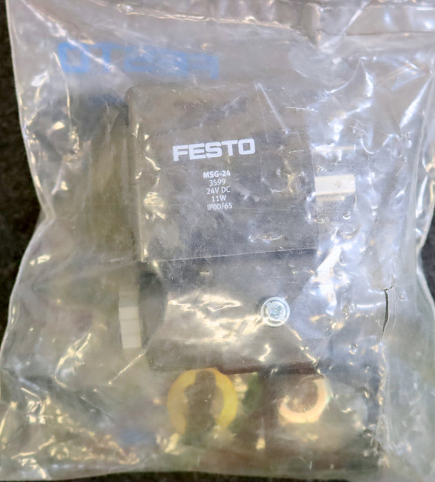 FESTO Magnetspule mit Stecker MSG-24 Art.Nr. 3599 24VDC 11W IP00/65 unbenutzt