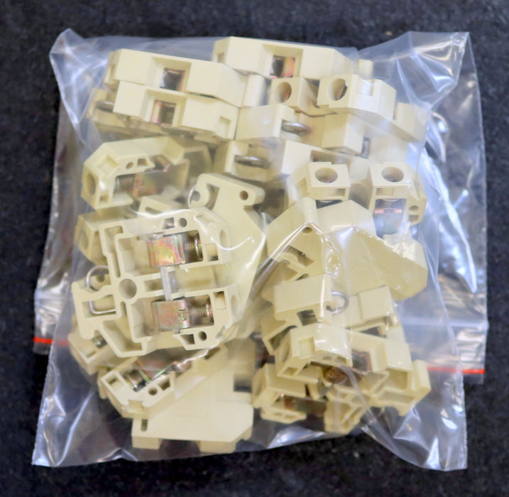 WEIDMÜLLER 18x Durchgangs-Reihenklemme Typ SAK 10 10mm² Farbe Ocker unbenutzt