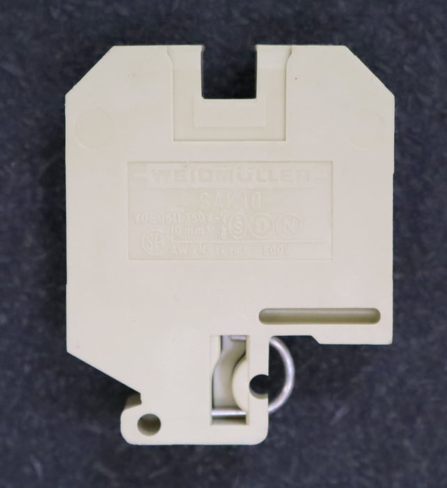 WEIDMÜLLER 18x Durchgangs-Reihenklemme Typ SAK 10 10mm² Farbe Ocker unbenutzt