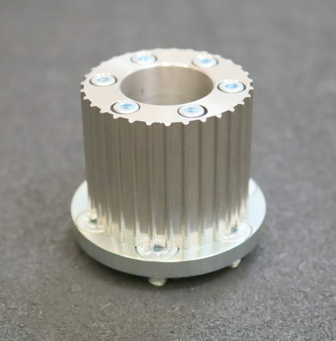 Edelstahl - Zahnscheibe 2-teilig mit 2 Satz Schrauben 46AT5/31 Profil AT5 Z=31