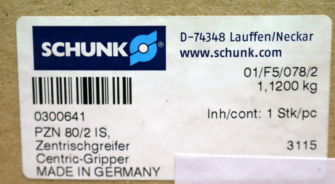 SCHUNK Zentrischgreifer Centric-Gripper PZN-80-2-IS ID 0300641 3-Backen-Greifer