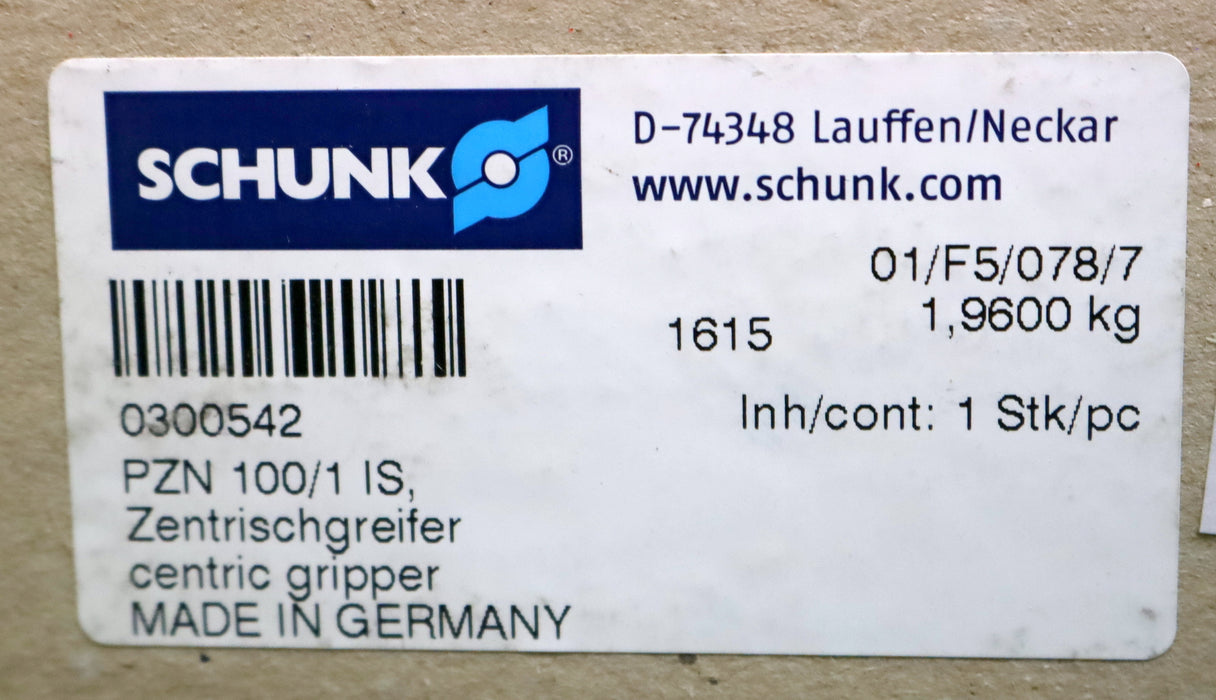 SCHUNK Zentrischgreifer Centric-Gripper PZN-100-1-IS ID 0300542 3-Backen-Greifer