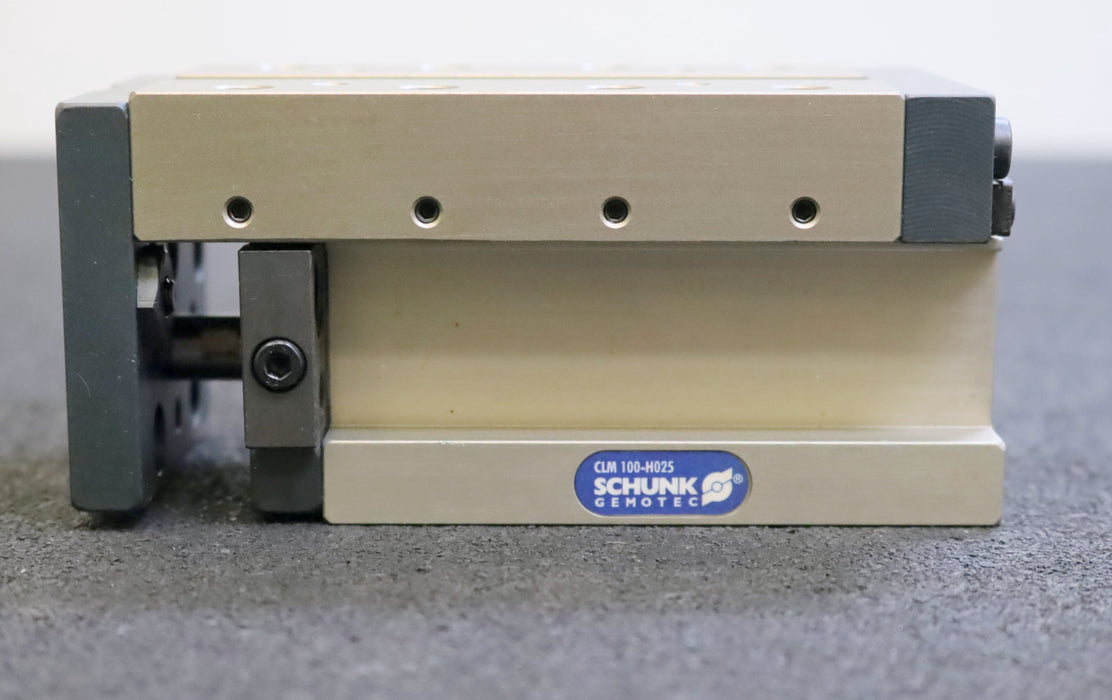 SCHUNK Kompaktschlitten CLM 100-H025 Id 314041 Hub 25mm Abmaße 129x65x60mm