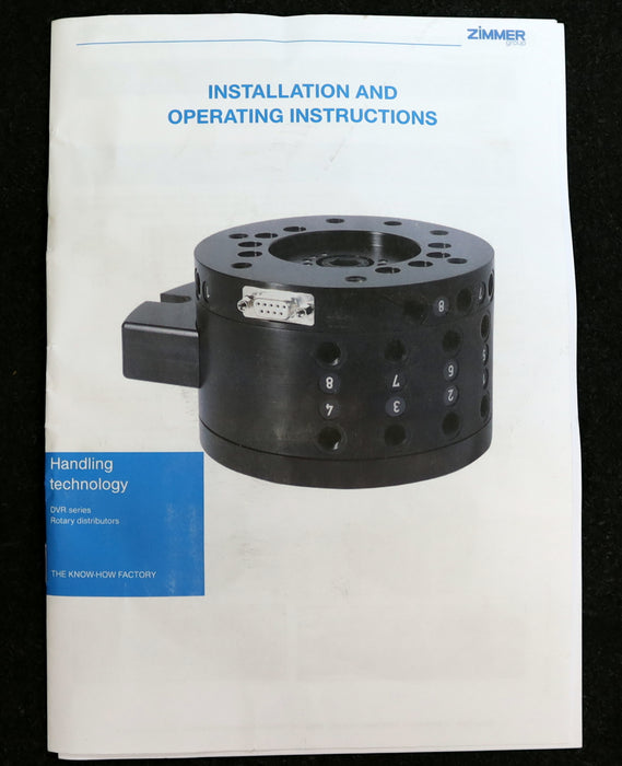 ZIMMER Drehverteiler pneumatic rotary distributor Zimmer DVR100i4 unbenutzt OVP