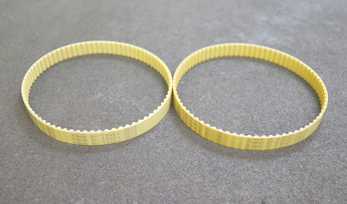 MEGADYNE 2x Zahnriemen 2xTiming belt T5 verschweißt L: 390mm B: 12,5mm unbenutzt