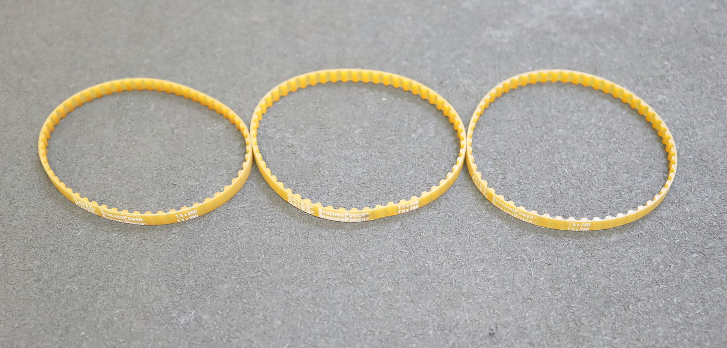 GATES SYNCHROPOWER 3x Zahnriemen 3x Timing belt T5 verschweißt L: 280mm B: 6mm