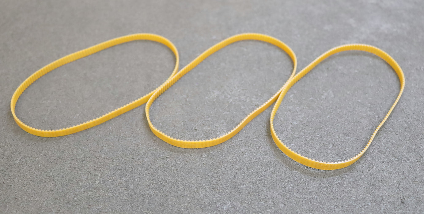 MEGADYNE 3x Zahnriemen 3xTiming belt T2,5 verschweißt L: 380mm B: 6mm unbenutzt