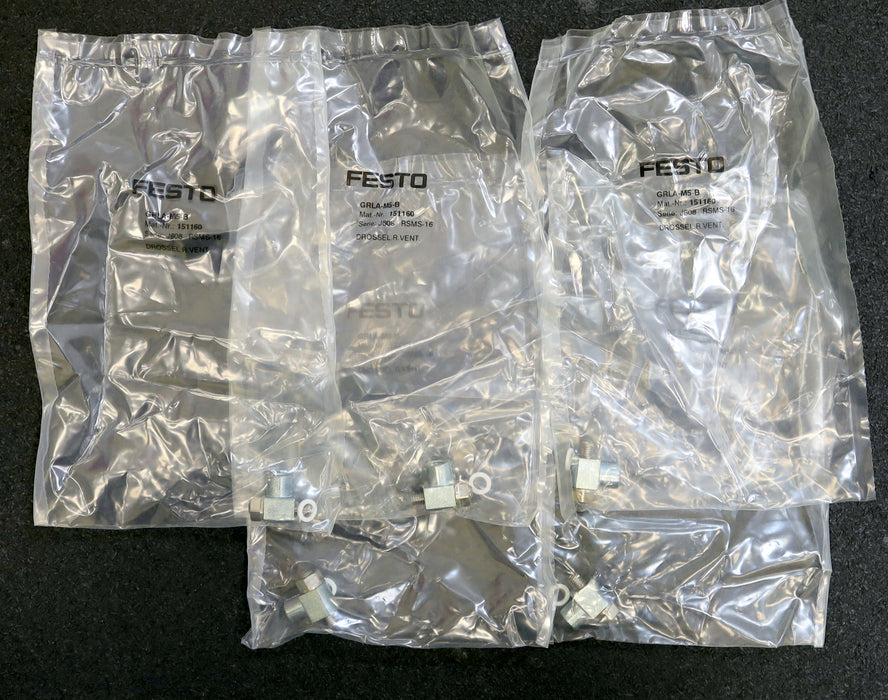 FESTO 5x Drosselrückschlagventil GRLA-M5-B Art.Nr. 151160 Serie J608 RSMS-16