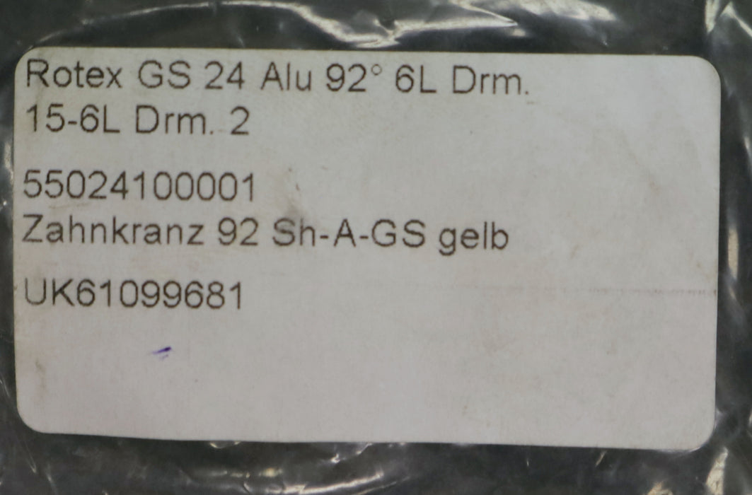 ROTEX Kupplung mit Spannringnabe 6.0 GS24 Bohrungen 24mm und 15mm unbenutzt