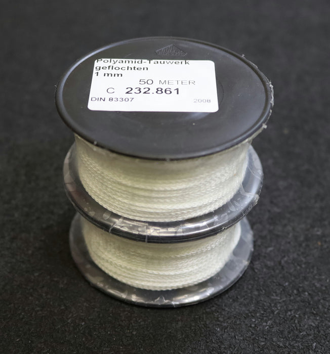 FILTHAUT 2x50m Polyamid-Tauwerk geflochten DIN83307 Ø 1mm Art.Nr. 232.861