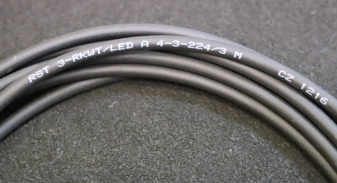 LUMBERG AUTOMATION 2x Verbindungsleitung RST 3-RKWT/LED A 4-3-224/3 M 3-polig