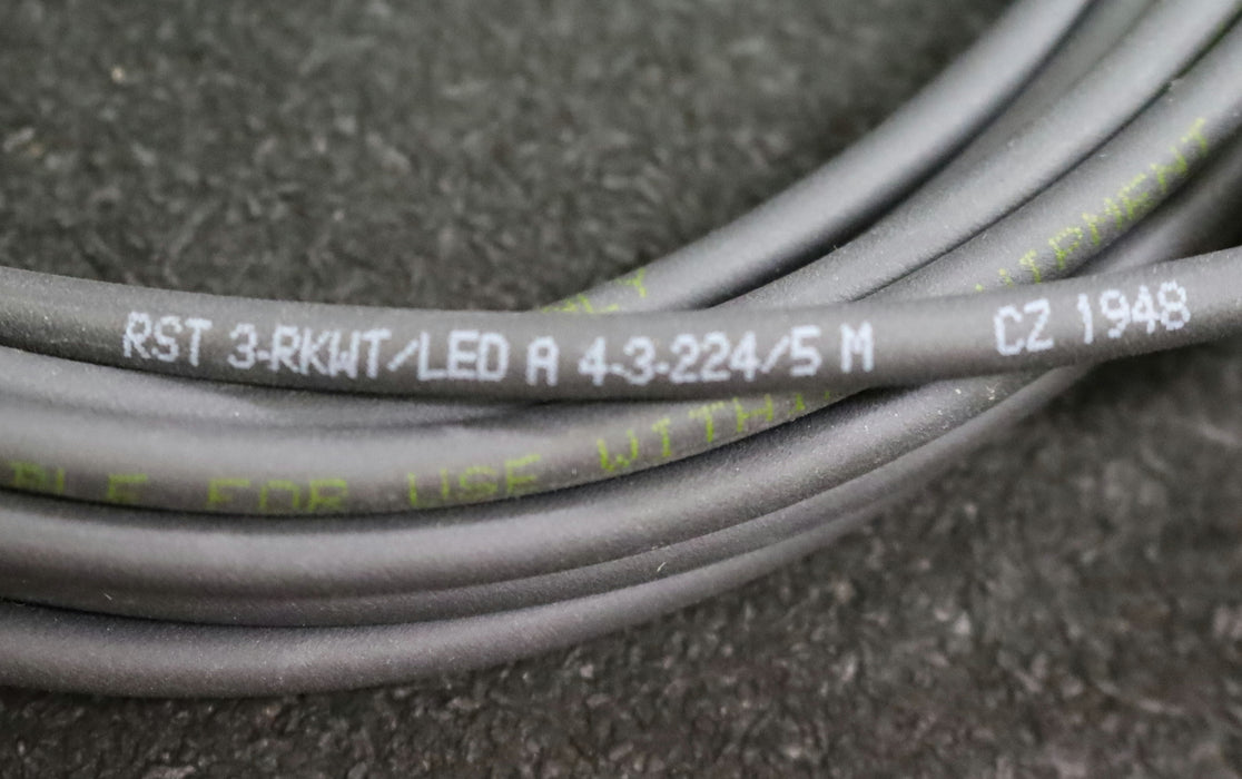 LUMBERG AUTOMATION 2x Verbindungsleitung RST 3-RKWT/LED A 4-3-224/5 M 3-polig