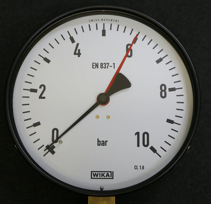 WIKA Manometer pressure gauge 0-10bar senkrecht Anschlussgewinde G1/2“