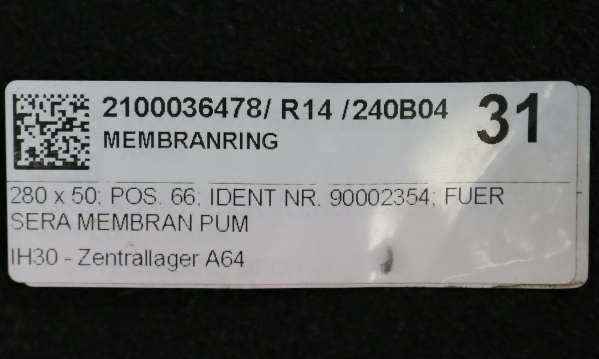 Bild des Artikels SERA-Membranring-für-SERA-Membranpumpe-Typ-M414-Art.Nr.-90002354-280x50mm