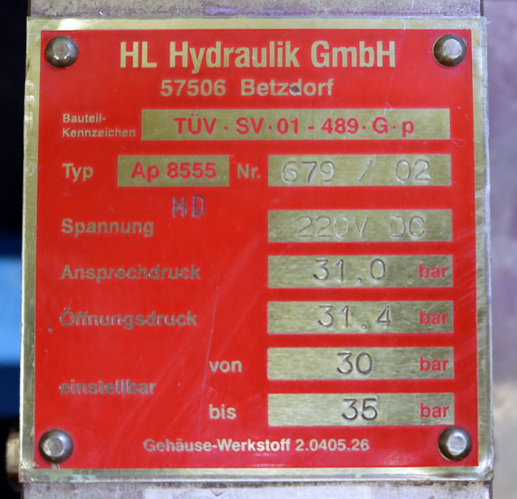 Bild des Artikels HL-HYDRAULIK-Sicherheitseinrichtung-SHE-AP-8555-HD-+-Vorsteuerung-Typ-500000-DN8