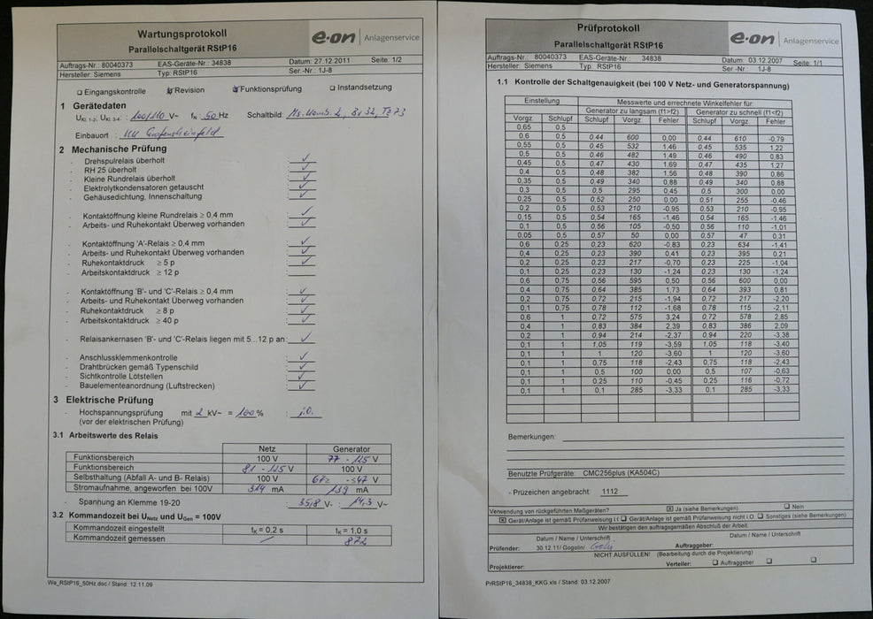 Bild des Artikels SIEMENS-Parallelschaltgerät-R-St-P-16-100/110VAC-50Hz-Mit-Protokoll-unbenutzt