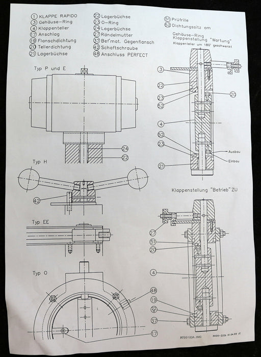 Bild des Artikels RICO-Luftabsperrklappe-RAPIDO-PERFEKT-Butterfly-DN350-manuell-stellbar-unbenutzt