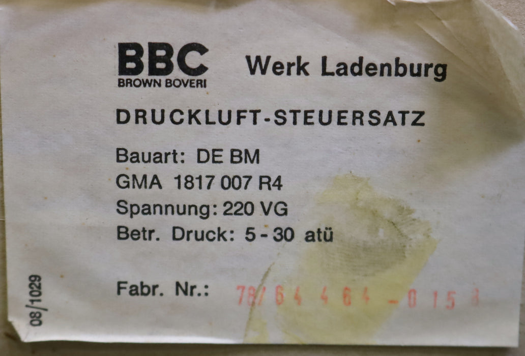 Bild des Artikels AEG-Druckluftventil-DEBM-220VDC-GMA-1817007R4-mit-G-AF-Y-040-L20-D01---5-30atü