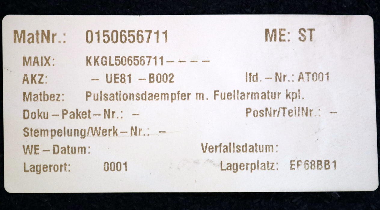 Bild des Artikels LEWA-Pulsationsdämpfer-komplett-mit-Füllarmatur-Fab.Nr.-253896-010-Inhalt-2,5l