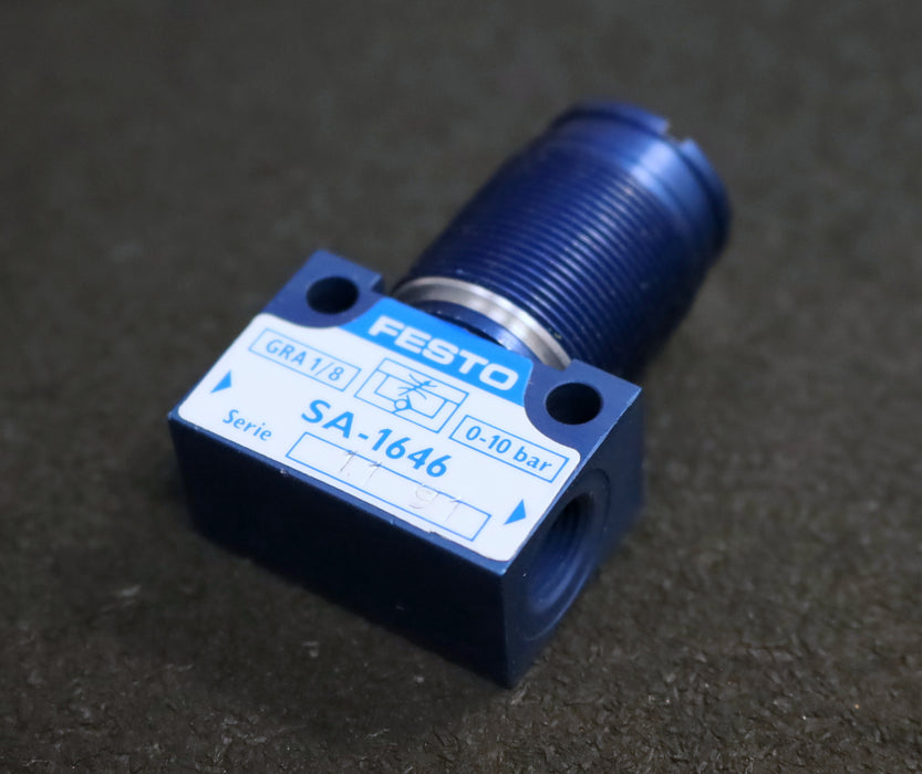 Bild des Artikels FESTO-Pneumatik-Drossel-Rückschlagventil-SA-1646-GRA-1/8-0-10bar-unbenutzt