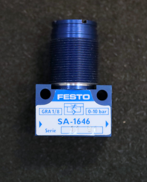 Bild des Artikels FESTO-Pneumatik-Drossel-Rückschlagventil-SA-1646-GRA-1/8-0-10bar-unbenutzt
