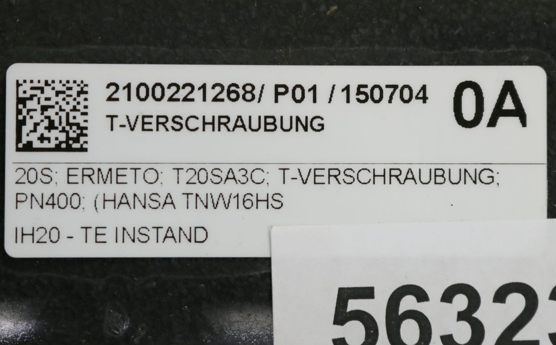 Bild des Artikels ERMETO-/-BELL-Hochdruck-T-Verschraubung-T20SA3C-PN400-20S
