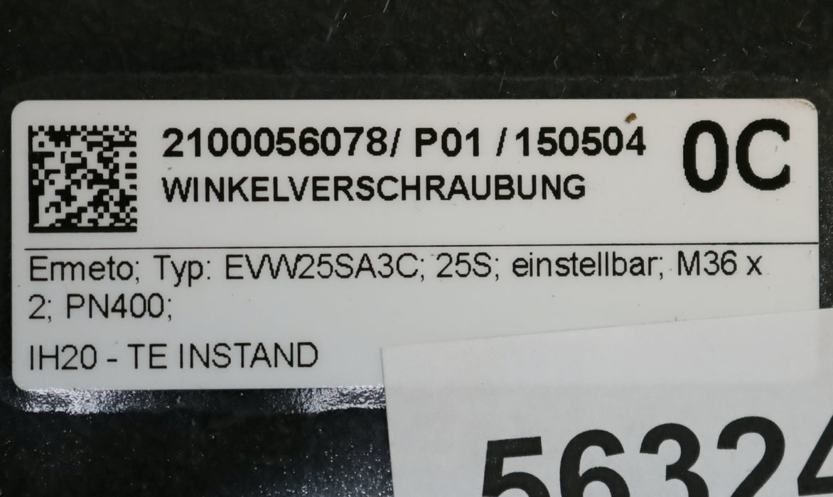 Bild des Artikels PARKER-/-ERMETO-Hochdruck-Winkelverschraubung-PN400-EVW25SA3C-25S-M36x2
