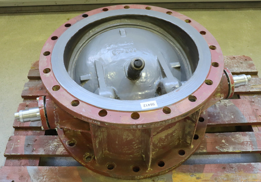 VAG Klappe DN500 PN10 FlanschØ 675mm mit 2 Lagerwellen Ø 50mm Länge 90mm