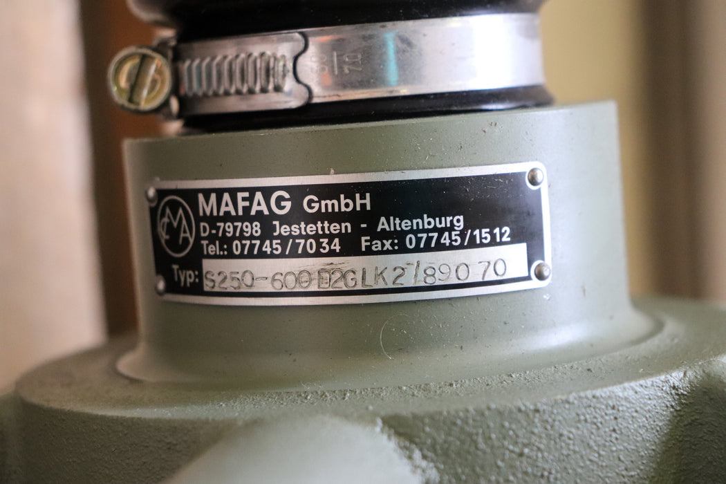 MAFAG Pneumatischer Zylinder Typ S250-600 DGLK2/Sp. KolbenØ 250mm Hub 600mm
