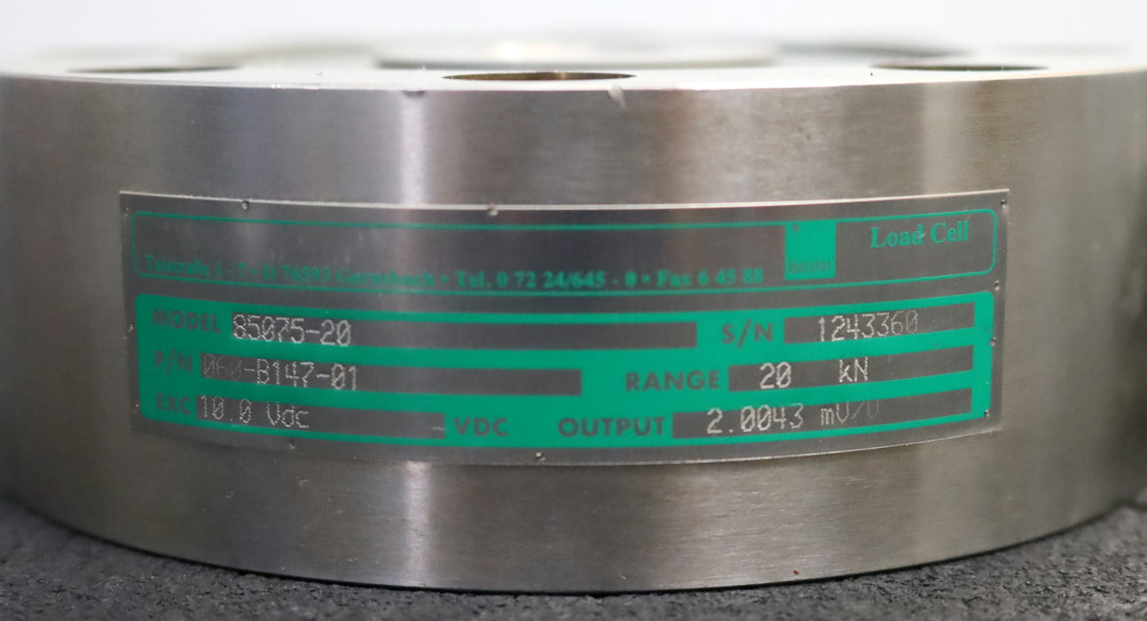 Bild des Artikels BURSTER-Druckmessdose-20kN-Typ-85075-20-10VDC-2,0043mV-Präzisions-Kraftsensor