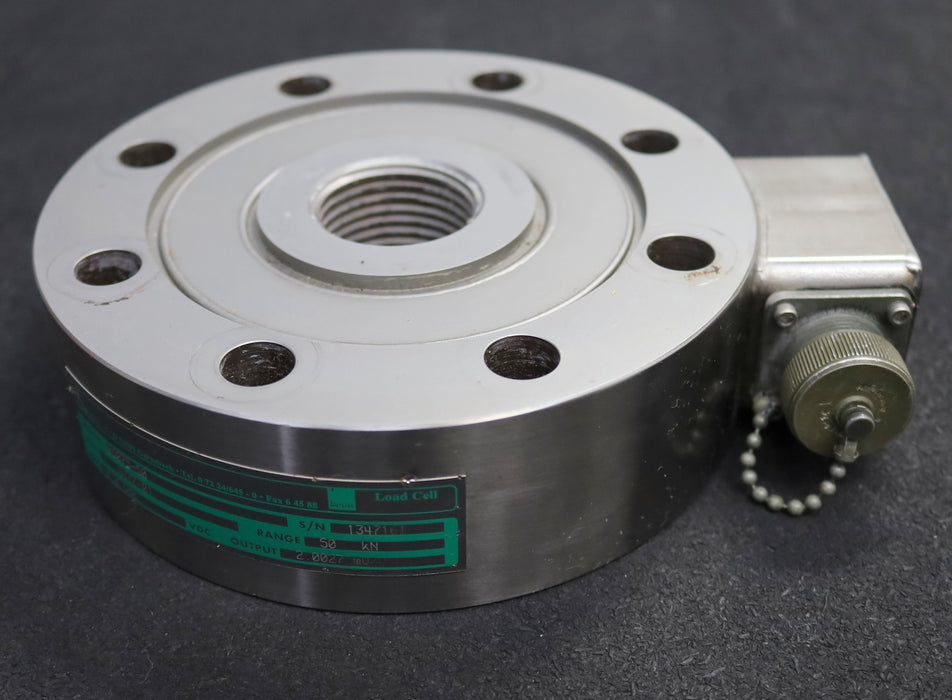 Bild des Artikels BURSTER-Druckmessdose-50kN-Typ-85075-50-10VDC-2,0027mV-Präzisions-Kraftsensor