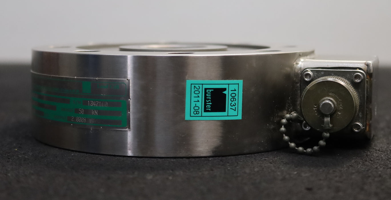 Bild des Artikels BURSTER-Druckmessdose-50kN-Typ-85075-50-10VDC-2,0008mV-Präzisions-Kraftsensor