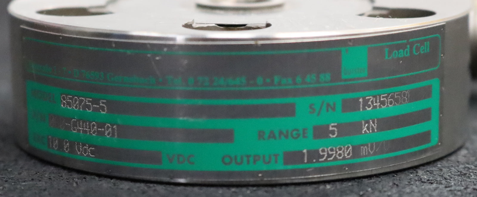 Bild des Artikels BURSTER-Druckmessdose-5kN-Typ-85075-20-10VDC-1,9980mV-Präzisions-Kraftsensor