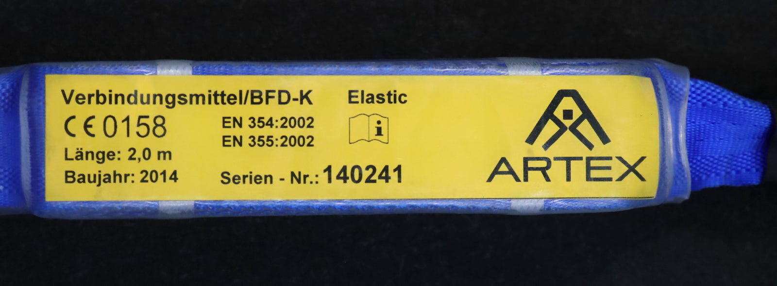 Bild des Artikels ARTEX-Verbindungsmittel-BFD-K-elatic-Seriennummer-140241-L:-2m-unbenutzt-BJ-2014