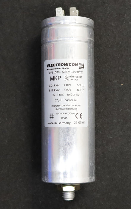 Bild des Artikels ELECTRONICON-Kondensator-MKP-276.036---505710-/-221202-50µF-3.3kvar-440V-50Hz
