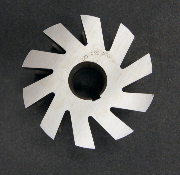 Bild des Artikels Halbrund-Formfräser-konkav-Radiusfräser-Radius-18mm---125x70x32mm-10-Spannuten